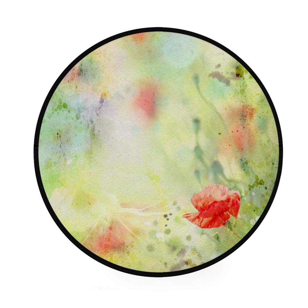 Paillasson rond fond scénique aquarelle d'une élégance supérieure
