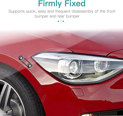 Miniatura 30 de Mellbree - Soporte de liberación rápida para parachoques delantero y trasero de liberación rápida con kit de tornillos de acero inoxidable Negro