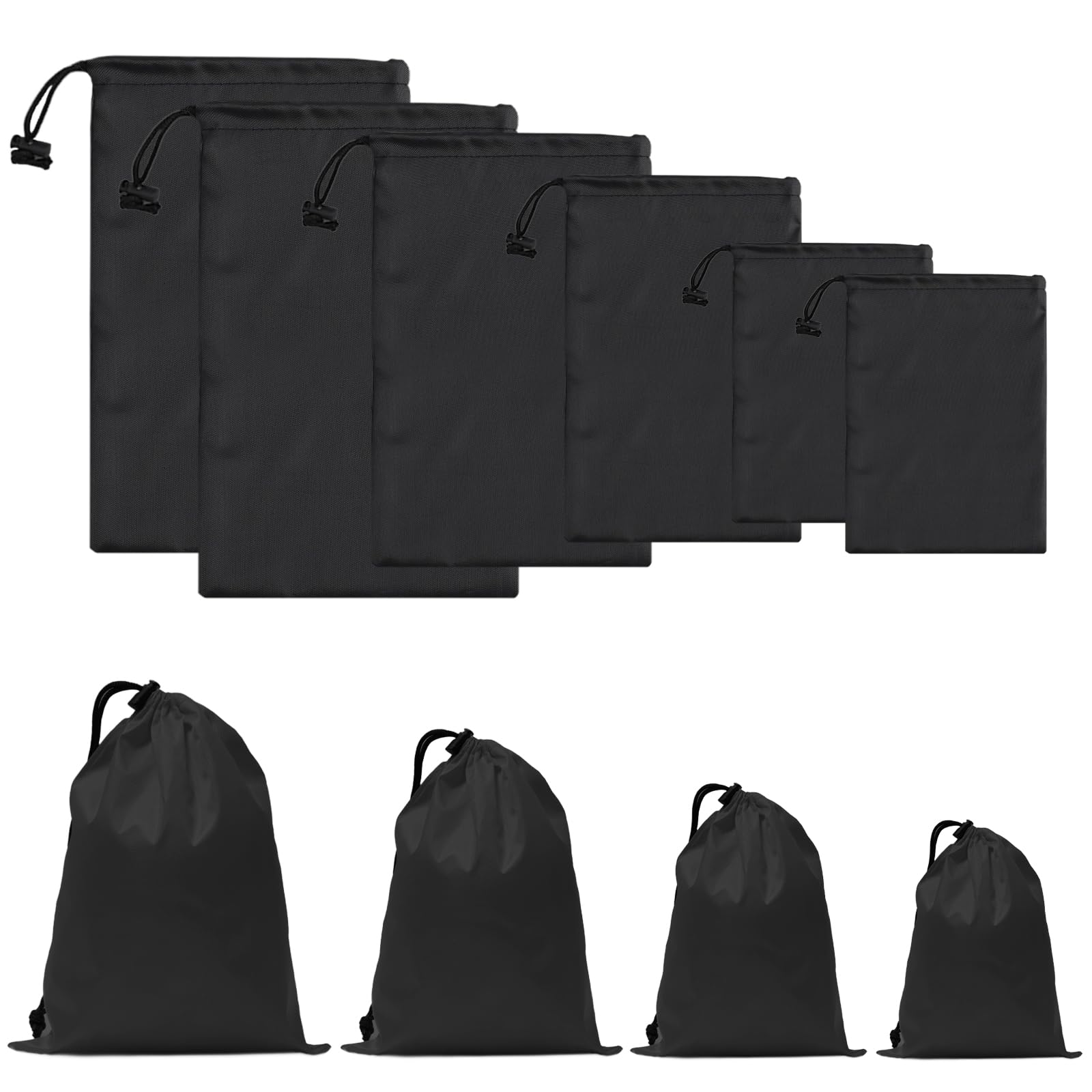 iMucci Upgrade Waterproof Drawstring Bag Sack Nylon Bag Ditty Bag for Gym Traveling, Hiking, Yoga, Shopping