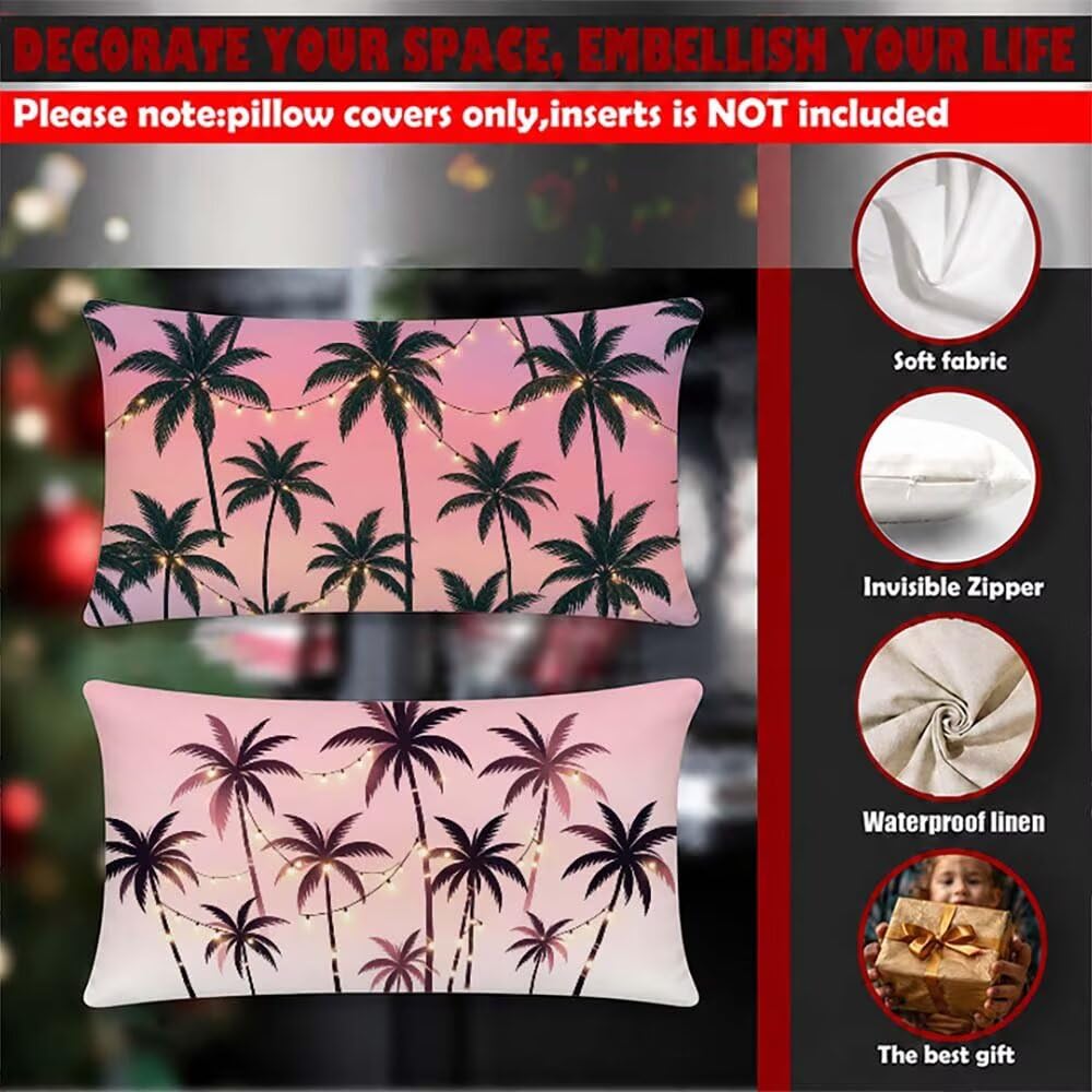 Zestaw 2 różowe aksamitne poszewki na poduszki sofa 40x70cm F-2401