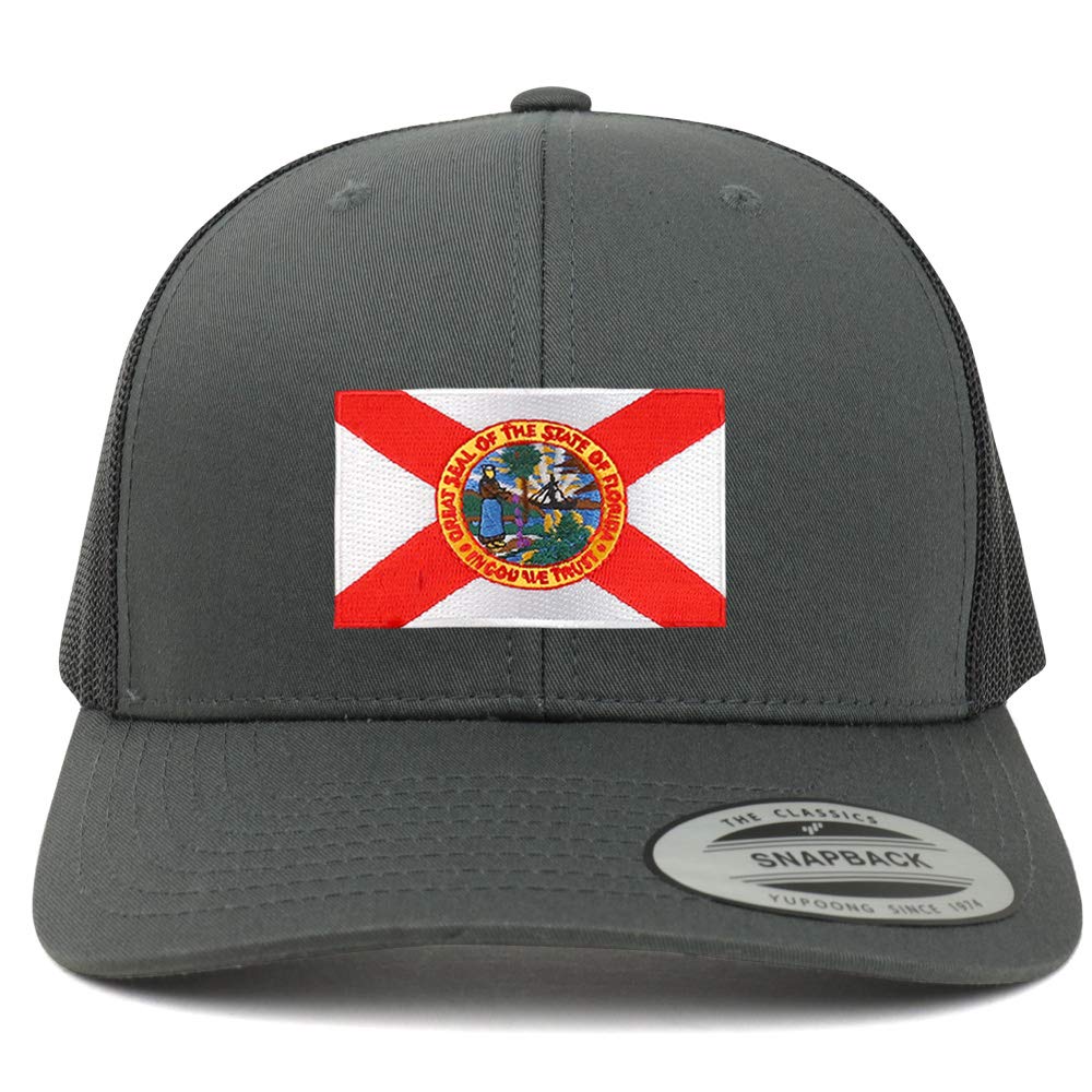 Armycrew New Florida State Flag Embroidered Patch Retro Trucker Mesh Cap