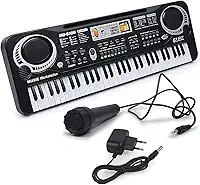 Teclado Eletrônico Música Digital Preto Elétrico Instrumento