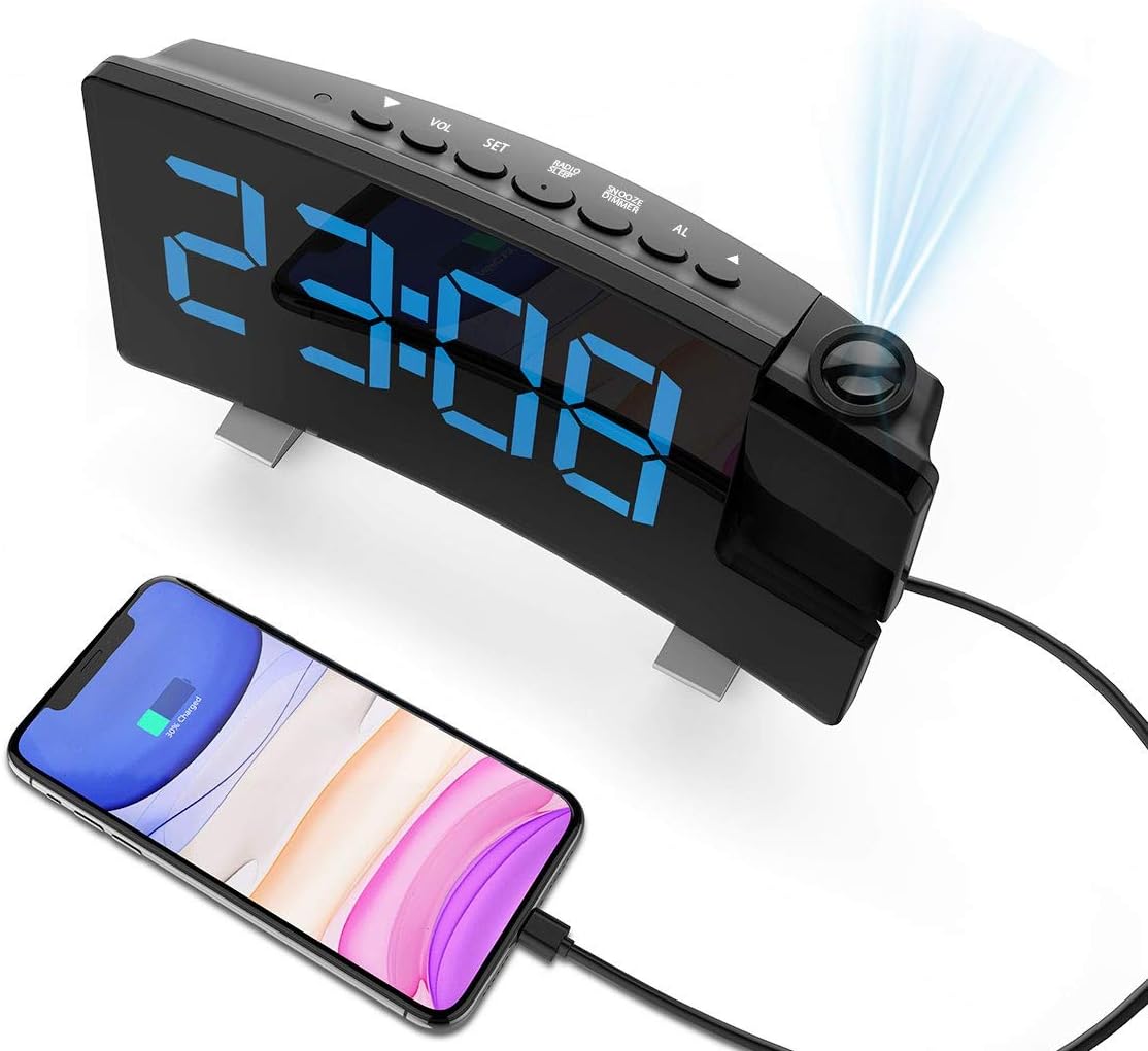 Alarm Clock Radio , KKUYI Digital Alarm Clock with USB