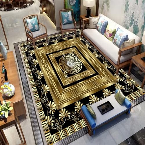 Tapis chambre garcon adolescent noir et lavable 80x120 - 2