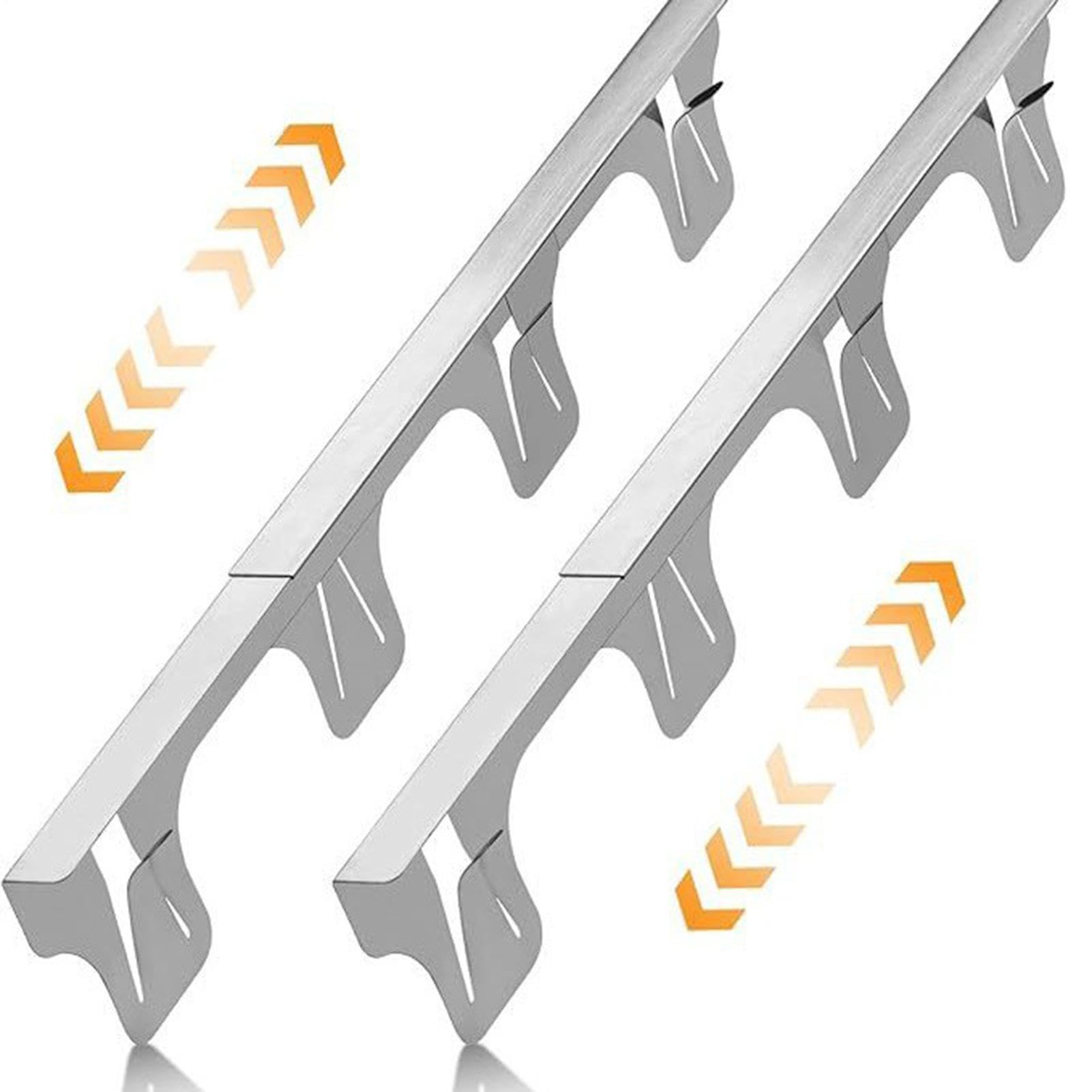2pcs Stove Gap Covers Stainless Steel, Stove Gap Cover, Cooker Sides Gap Filler, Range Trim Kit, Kitchen Stove Counter Gap Cover, Stove Counter Gap Covers Retractable Sleek Seamless Design For Kitchen