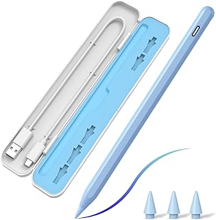 Stylus Pen for Apple iPad Pencil (2018-2022) with Case for iPad Pro 11/12.9 (3rd/4th/5th/6th), Air 3/4/5, Mini 5/6, for iPad 6th/7th/ 8th/9th/10th Generation, Palm Rejection, Tilt Function, Magnetic