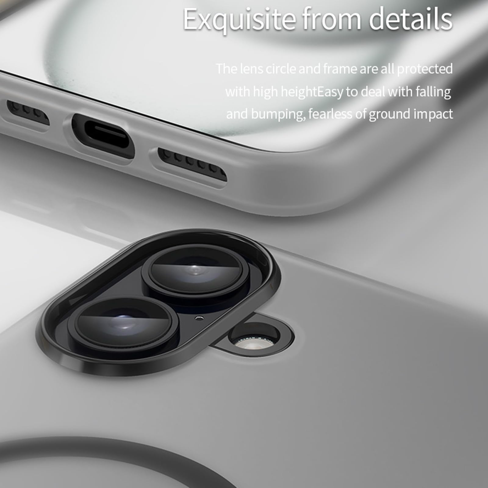 Magnetica Cover per iPhone 16 PRO Max/16 Pro/16 Plus/16, Trasparente Custodia, Morbido e Flessibile Antiurto Ricarica Wireless Copertura,Bianca,16 PRO Max