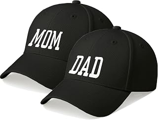 Amazon Brand - Anarva Mom & Dad to Be Caps Combo – Matching Printed Baseball Caps for Couples | Soft Cotton Adjustable Dad... Price In India