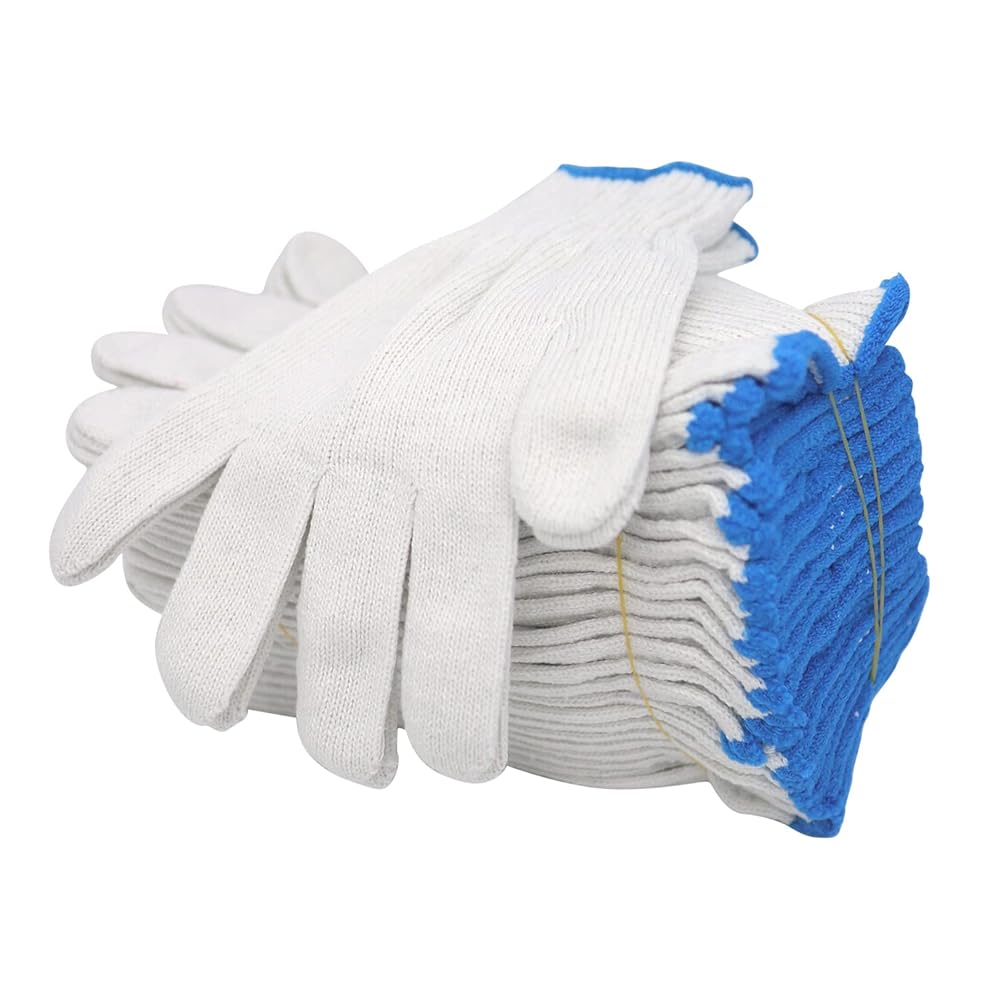 new star tattoo 12 Pairs (24pack) Cotton Work Gloves,Safety