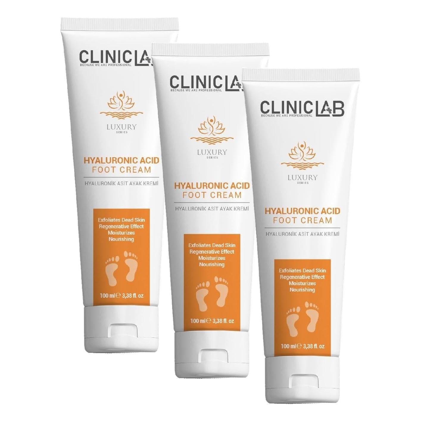 Hyaluronik Asit İçeren Onarıcı Ayak Bakım Kremi 100 ml (3 paketi)