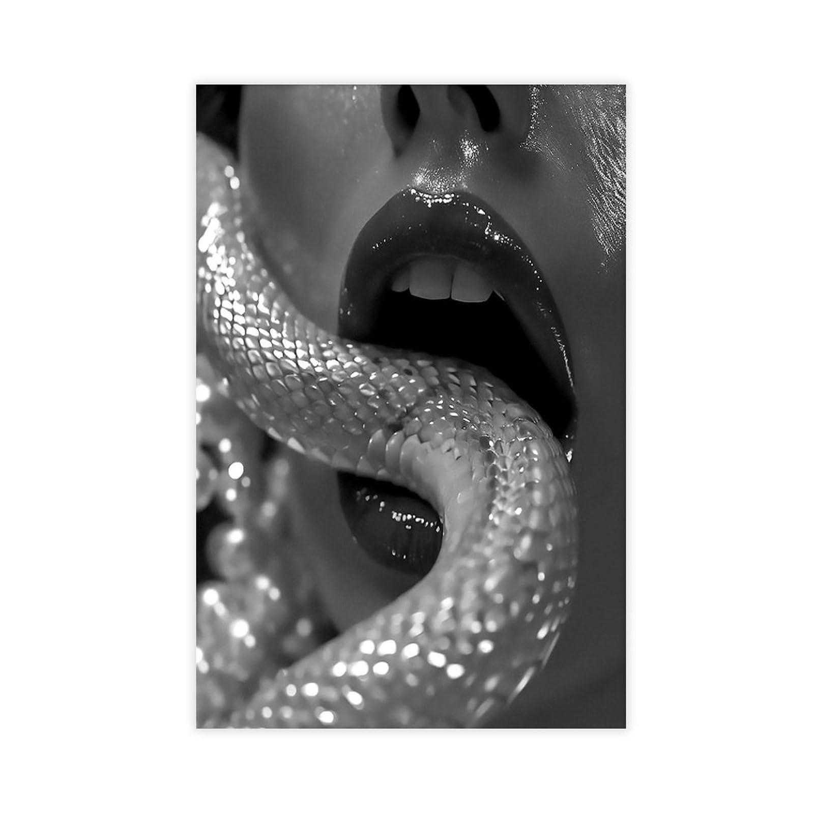 Hgklbg Unframe-Style Snake Poster Canvas Poster Office Decor Gift