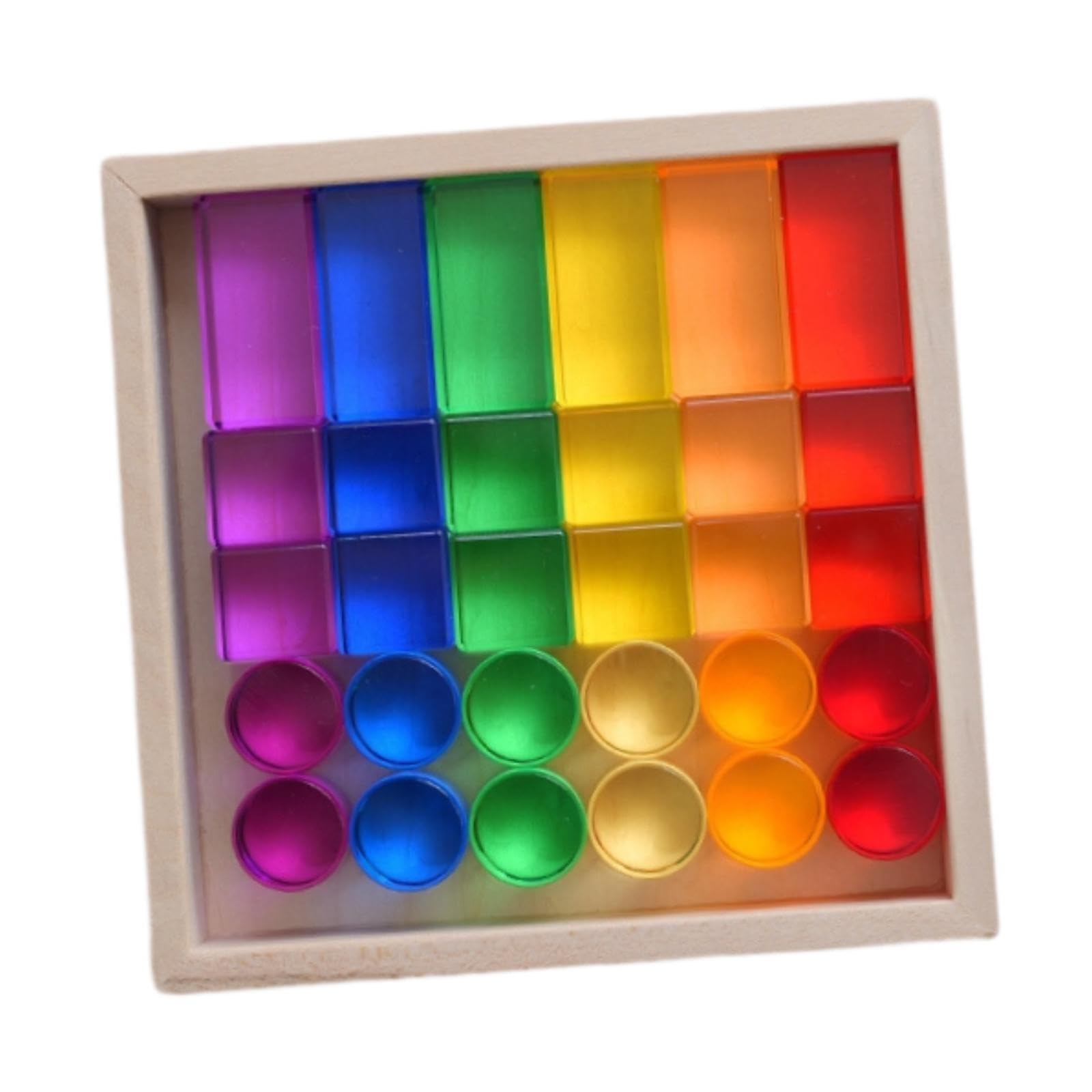 Juego de Bloques Cúbicos Apilables para Desarrollar La Motricidad Estuche de Almacenamiento de Colores.