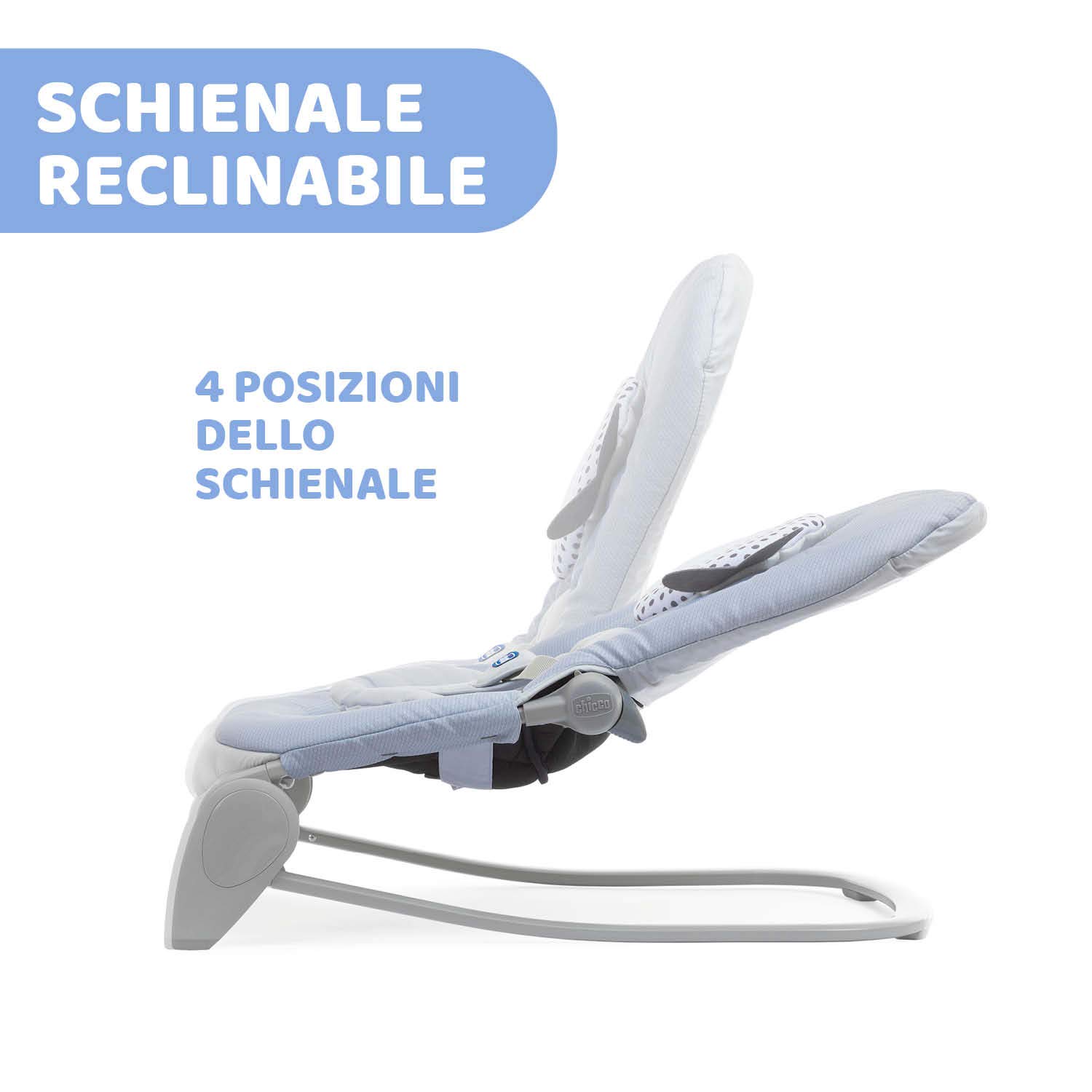 Chicco Balloon Sdraietta Neonati e Bambini Evolutiva 0 M-18 kg, Funzioni Dondolo e Poltroncina, Schienale Reclinabile, Chiusura Compatta, Vibrazione, Gioco Elettronico Interattivo, Luci e Suoni