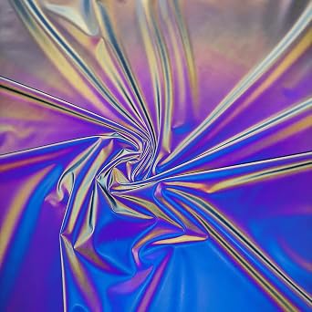 Colorful Reflective Stretch Fabric Cloths Fashion at Night for Clothing Sew On Size 55 in x 1 yd