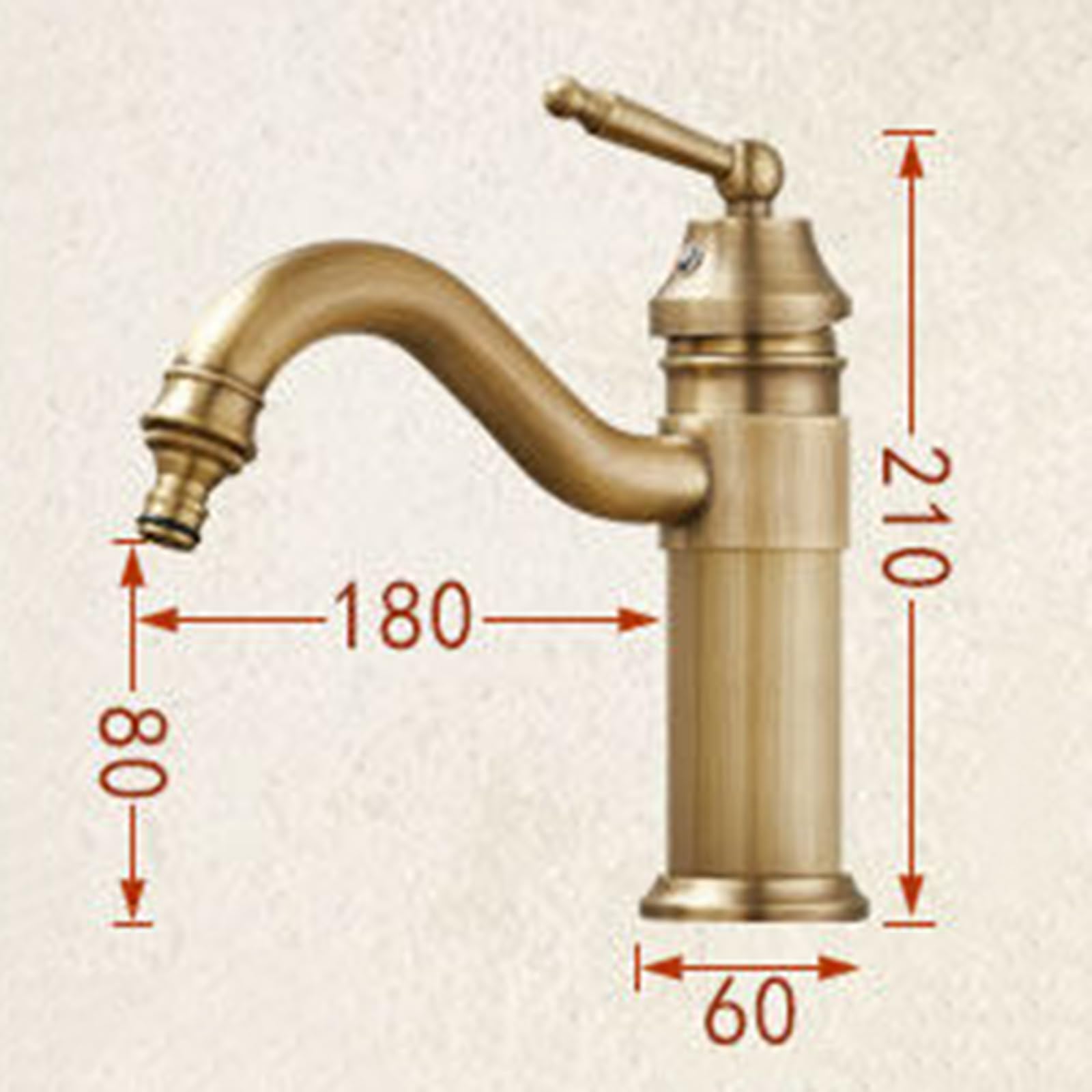 Rubinetto Giardino Retrò Girevole A 360° Rubinetti Da Esterno con Miscelatore Acqua Calda E Fredda In Ottone,21 cm