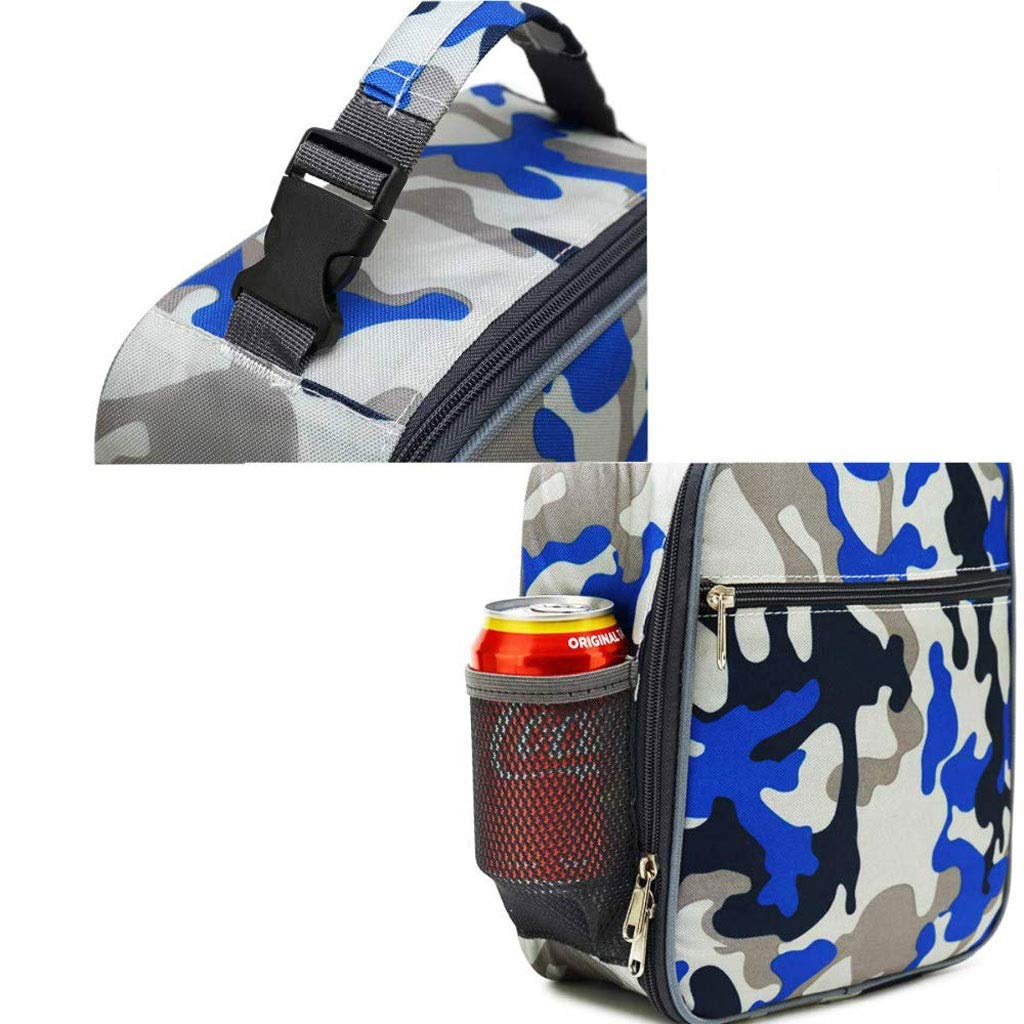 Fiambrera térmica - Bolsa de Almuerzo aislada, pequeña, Gris, portátil, Reutilizable, a Prueba de Fugas, Bolsa de Transporte térmica para el Almuerzo