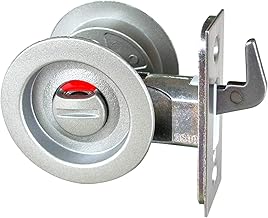 日中製作所 GIA チューブラ鎌錠 表示錠 表示錠 BS51mm 扉厚27-36mm シルバー 121-W-SL