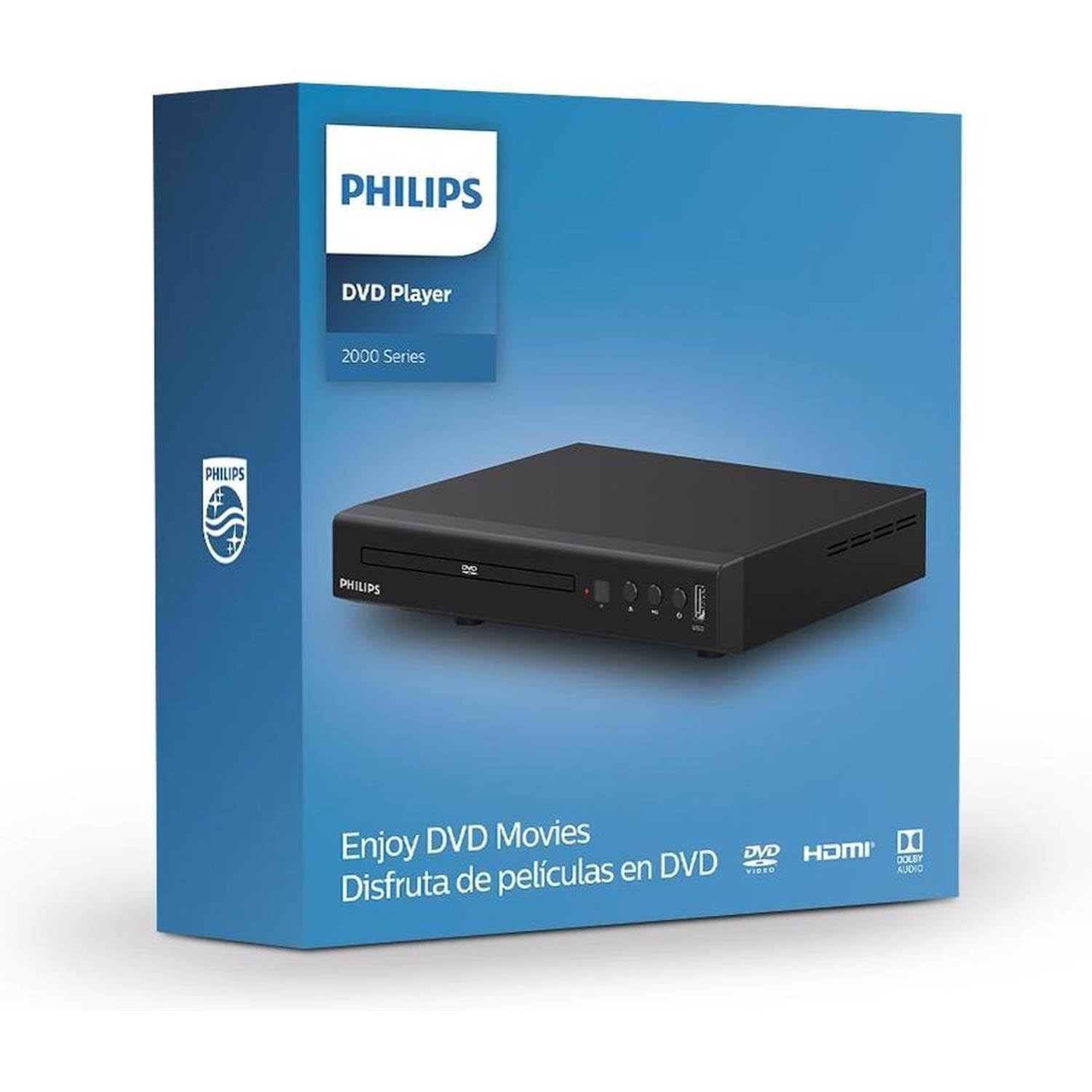 Philips TAEP200 Lecteur DVD pour téléviseur avec câble HDMI 1,5 m – Lecteur CD pour Presque Tous Les formats de disques – Port HDMI – Lien USB – Noir