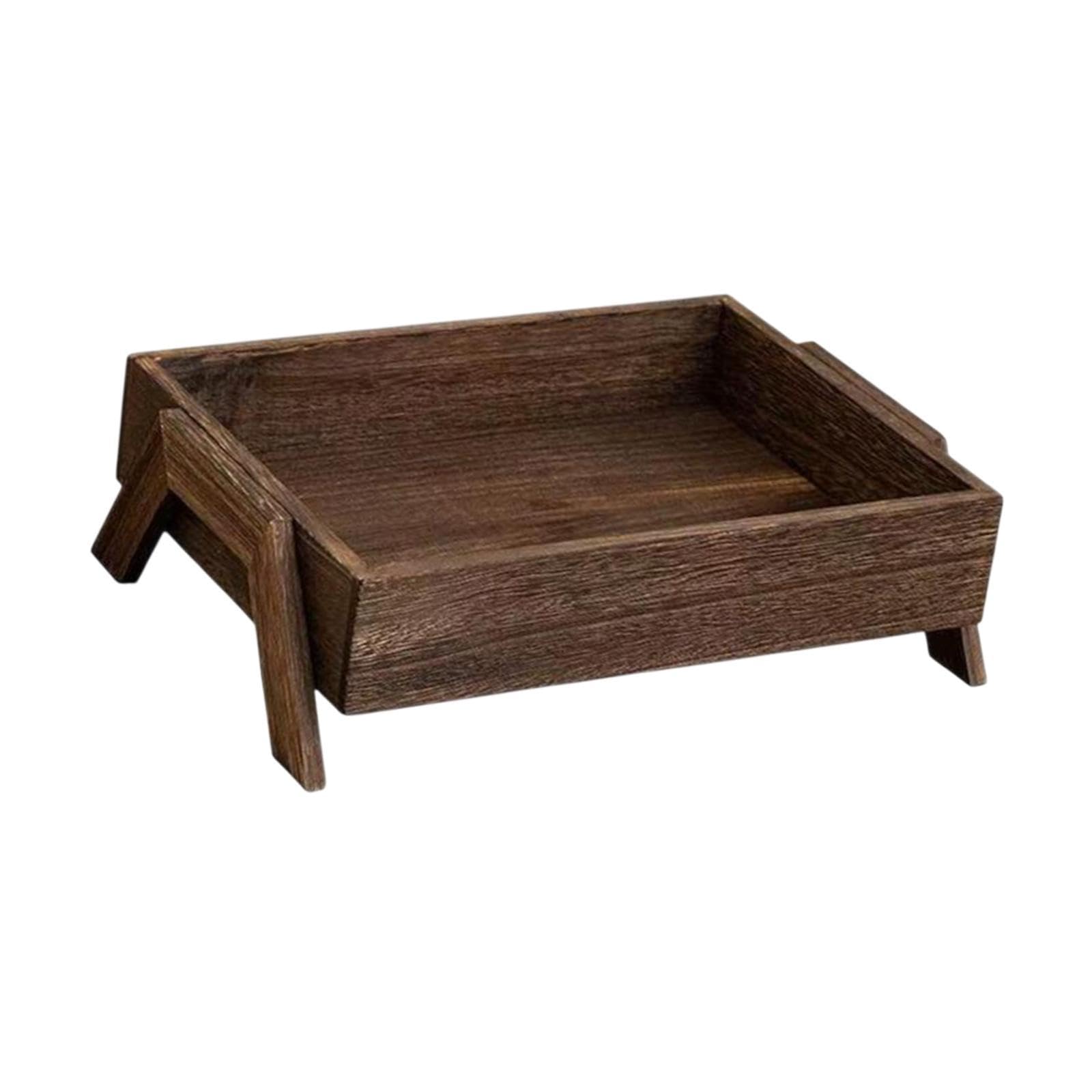 Bandeja de Servir de Madera, Superficie Lisa, Bandeja de Almacenamiento para Salón de Té, Cocina, Oficina.