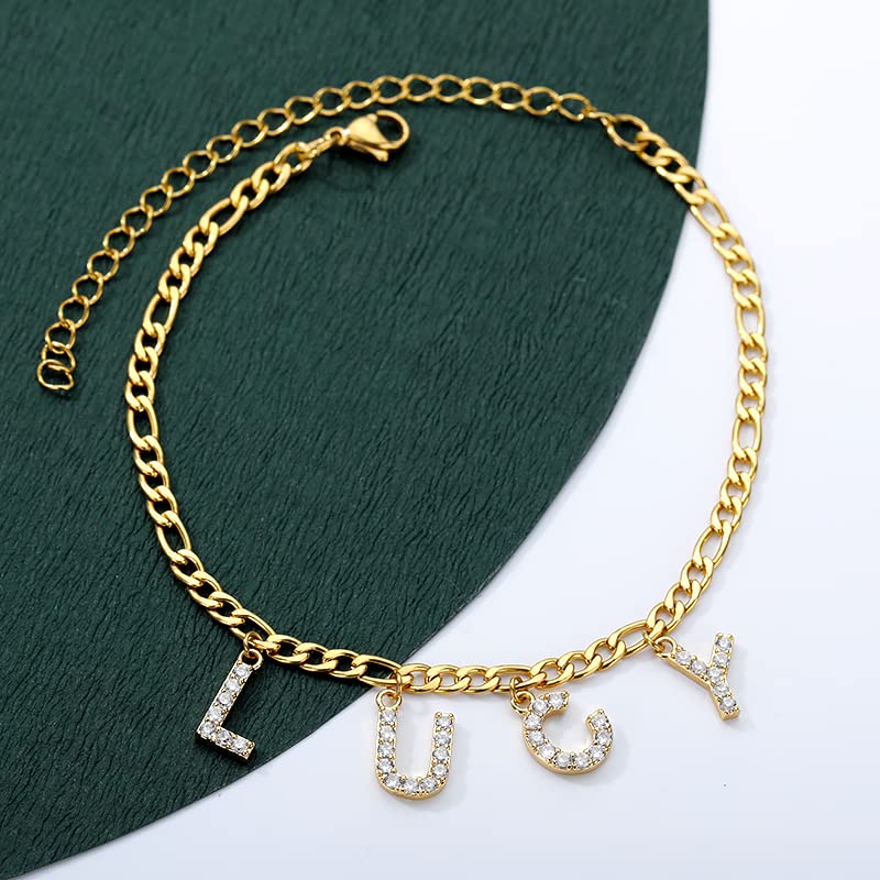 LONGLITER-Personalized-Letter-Ankle-Bracelet-Zircon-Crystal-Custom-Name-Anklets-For-Women-Beach-Anklet-Foot-Chain-Jewelry-Bridesmaid-Gold-9Leters-Jewelry-Gifts