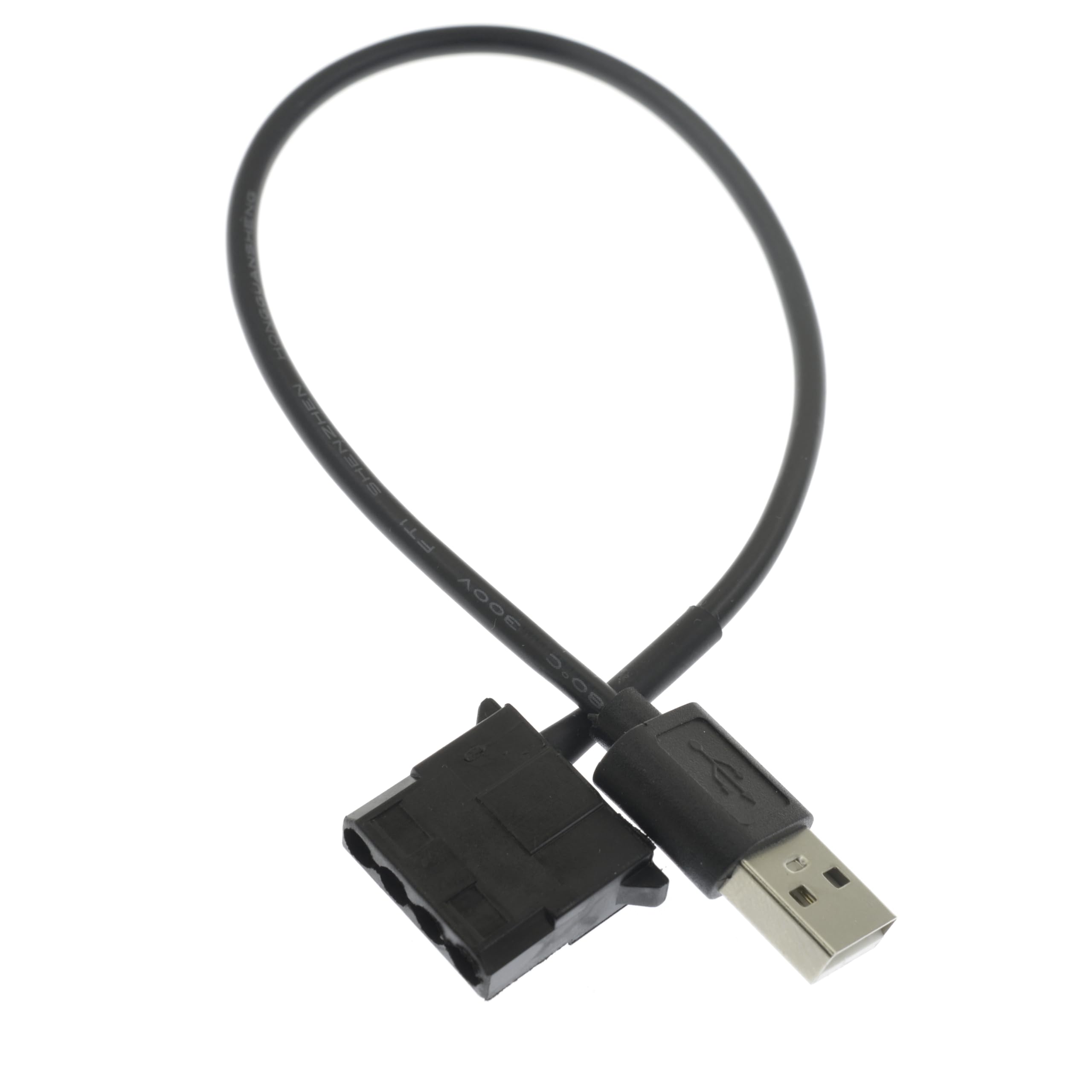 YiKaiEn USB to 4-Pin Molex 5V USB Case Fan Power Supply Cable for Computer 11.8'' 30cm