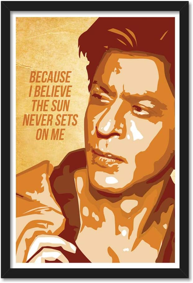 Good hope Shahrukh Khan Poster Frame for Room & Office (10inch X 13inch, Framed)
