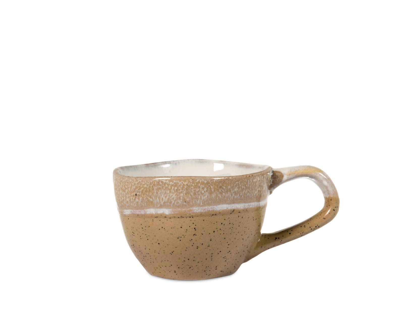 H&H Malika Set 4 Tazas Cafè, Gres, Colores Surtidos, 110cc