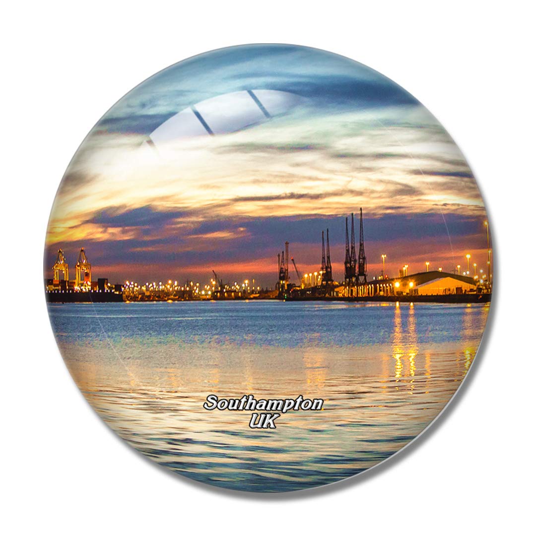 UK England Southampton Port 3D Fridge Refrigerator Magnet Whiteboard Magnet Souvenir Crystal Glass