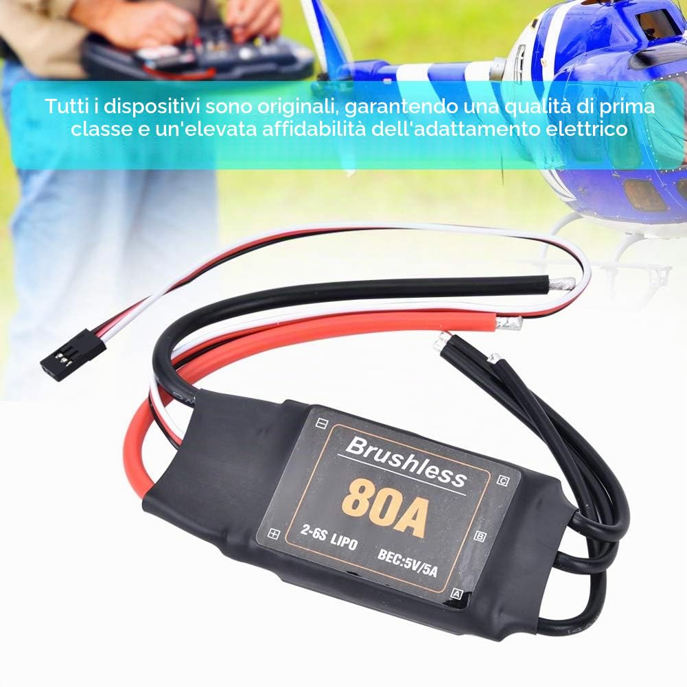KIMISS 60 Amp Esc 80A Esc Componenti Elettronici 80A Brushless Esc Regolatore di velocità Batteria Bassa Tensione Accessorio Rc 2 6S