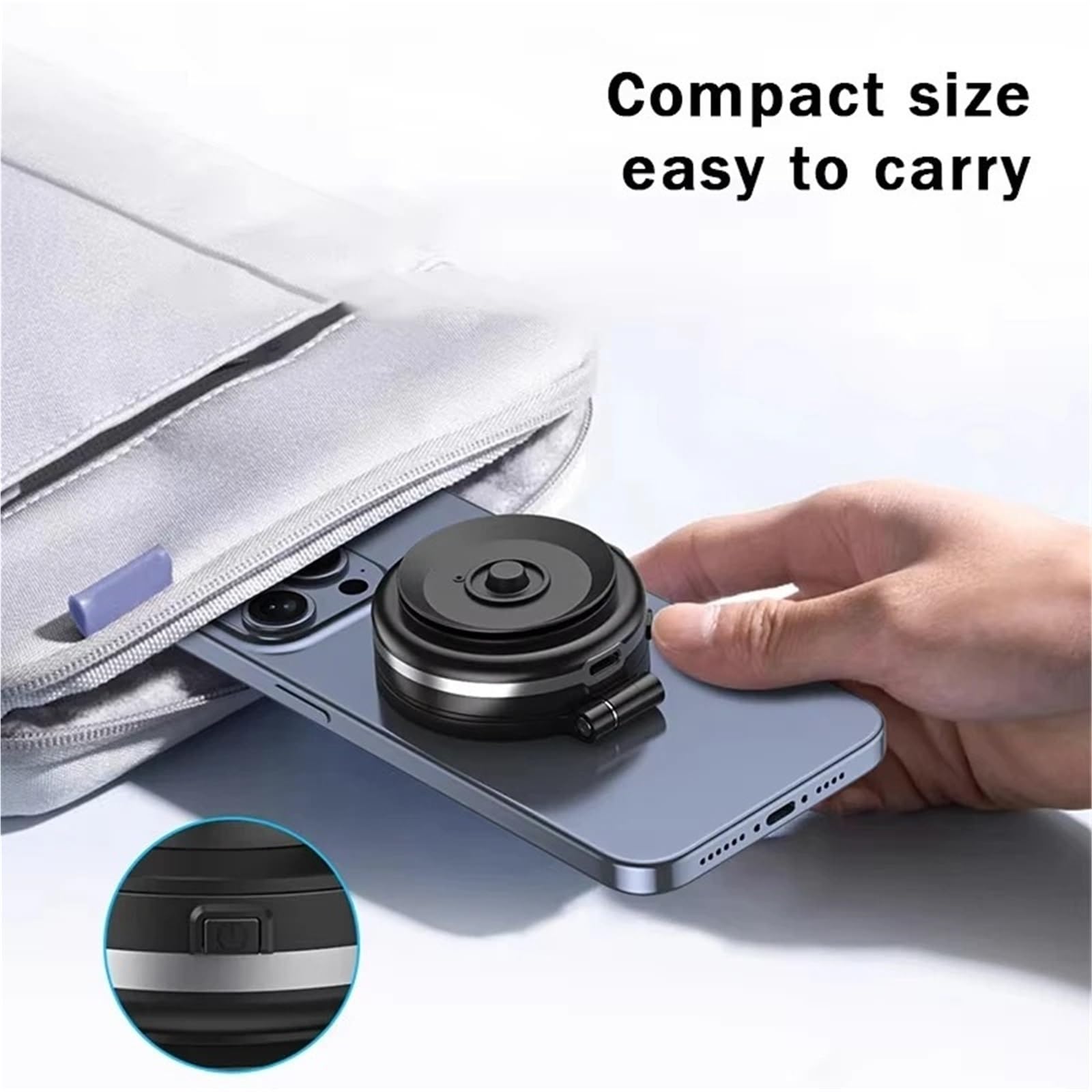 Soporte Movil Coche Soporte Auto Móvil Ventosa magnética de vacío giratoria de 360 ​​° Plegable para atracción magnética eléctrica Soporte de teléfono para Coche(Silver)