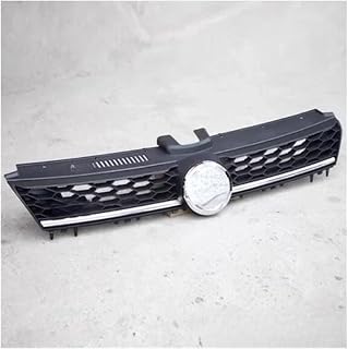 Compatible For Golf 7 ABS Auto Car Front Bumper Mesh Grille Bluemotion Grill Compatible For Volkswagen Golf MK7 GTI 2014-2017I(Black silver)