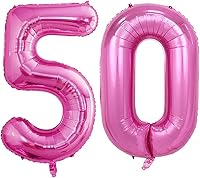 Vista 310 de GOER Globos con el número 80 para decoraciones de fiesta de cumpleaños número 80, globos de helio de aluminio jumbo de 42 pulgadas para 80 Oro rosa