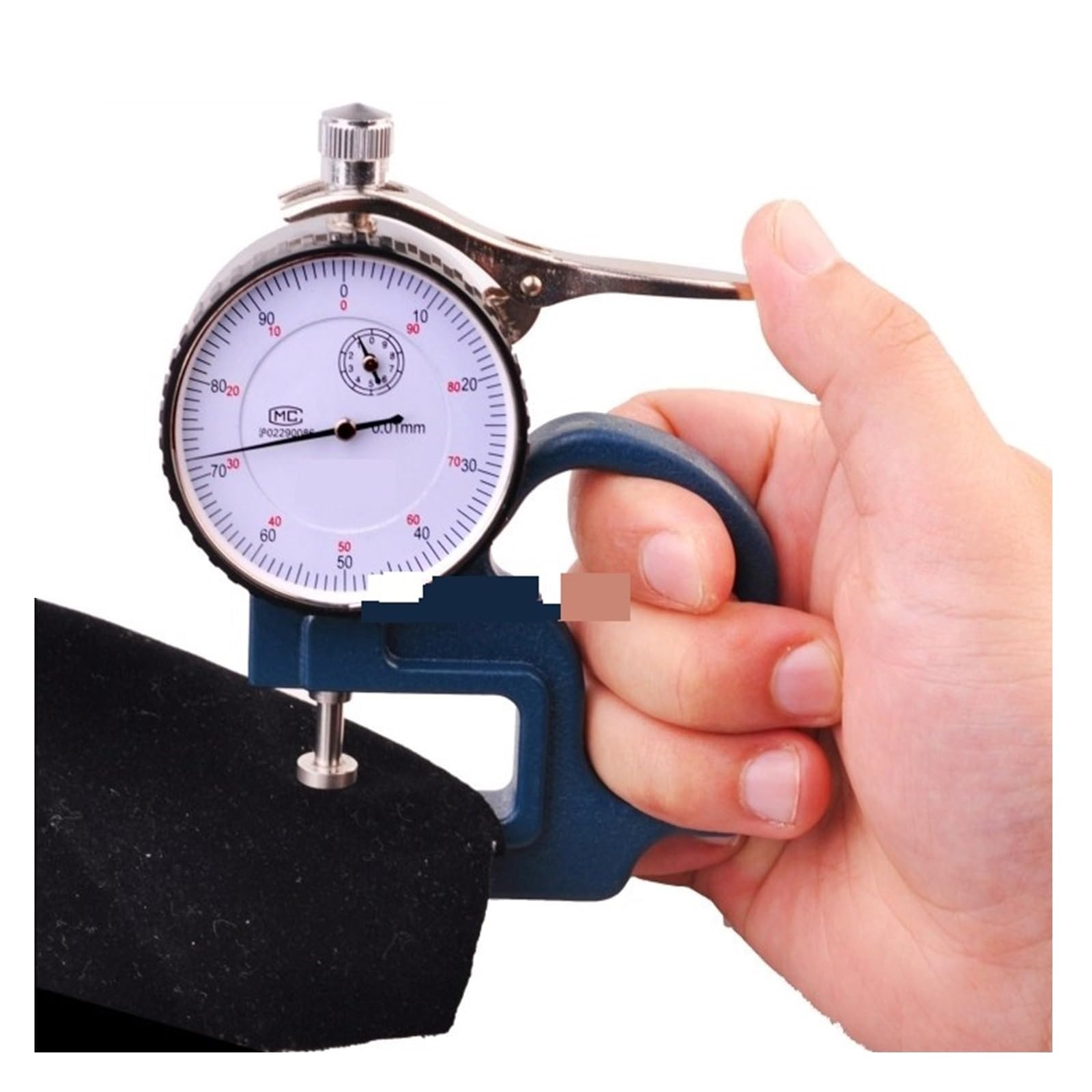 0-10mm Okrągła Tarcza Turkusowy Metalowy Uchwyt Miernik Grubości Narzędzie Dial Tester