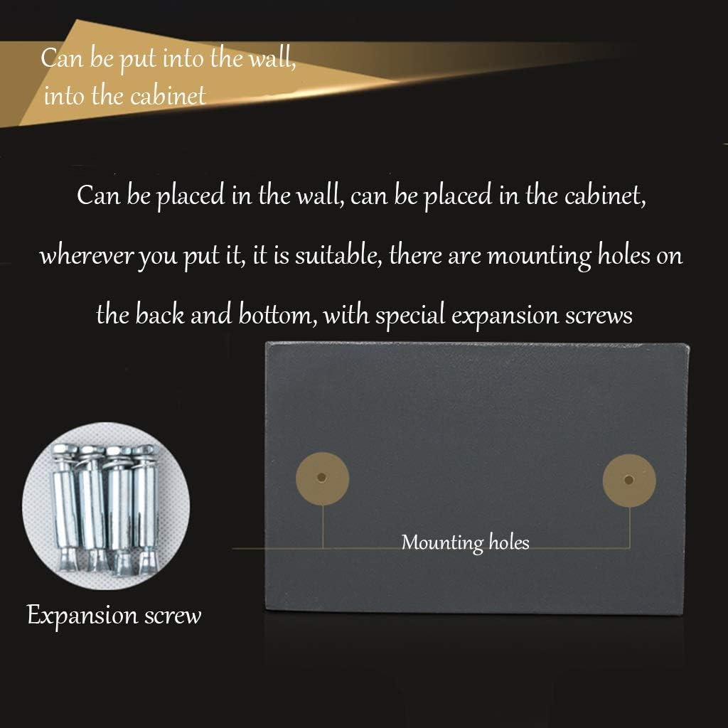 Mounted Security Box Steel Electronic Home Office Cabinet Safe for Cash Keys Passports Valuables Wall Safes