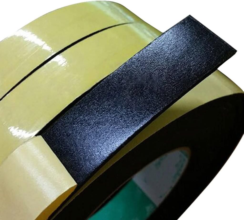 Double Sided Tape Adhesive Foam Tape, for Insulation Soundproofing Neoprene Rubber Door Weather Stripping Sponge Foams Tape(Thick 1mm Length 10m,5mm)