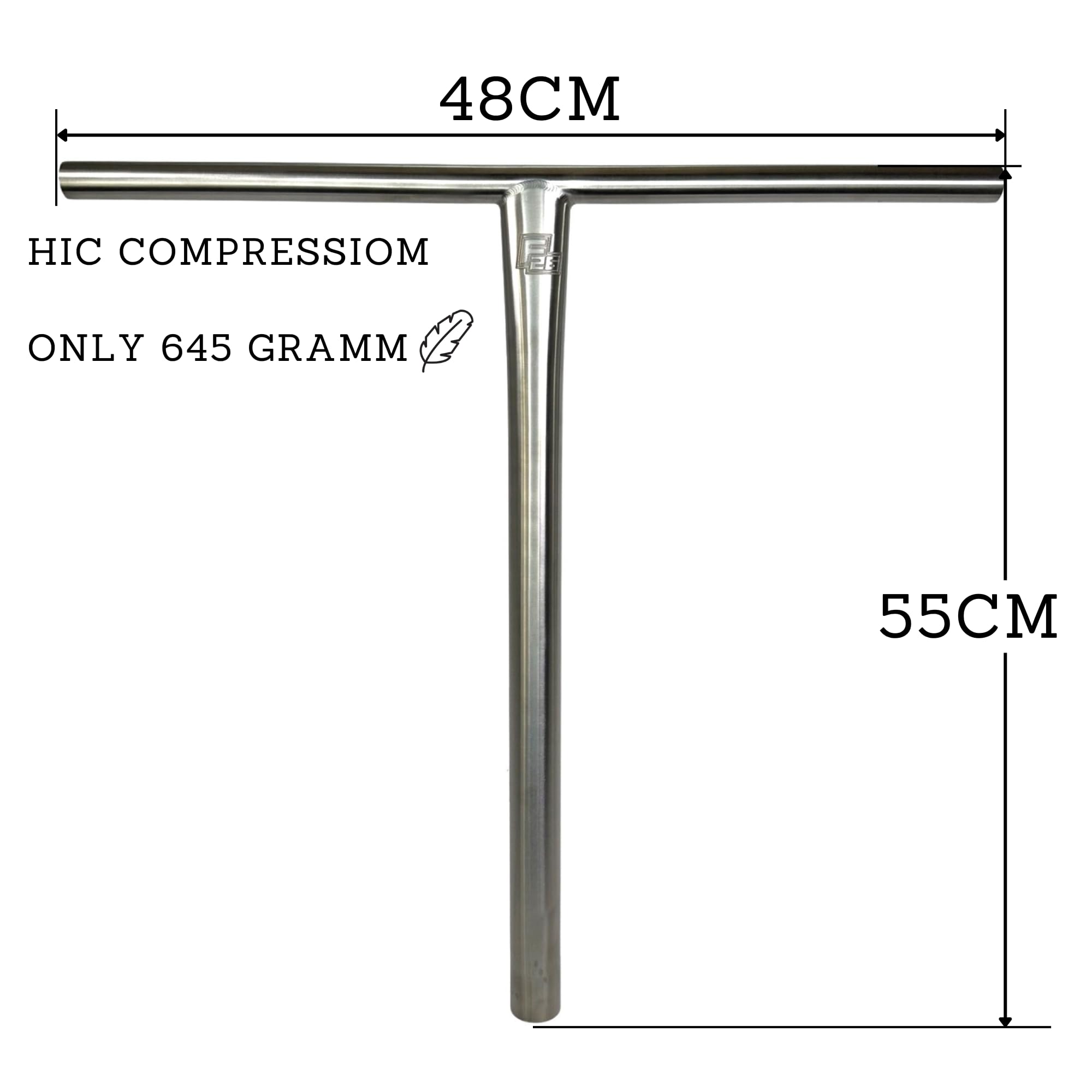 Fantic26 Keto Themis Barre de trottinette en titane I Trick I Pédalier I Trottinette I Guidon I Extrêmement léger I Freestyle I Professionnel I SCS I HIC I Hauteur 55-70 cm I Guidon de rechange