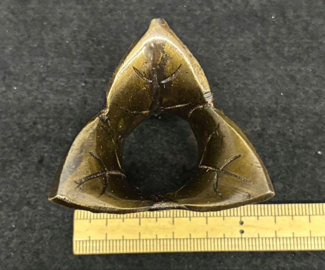 唐銅七種蓋置 金森紹栄造 共箱 七種蓋置 三つ葉