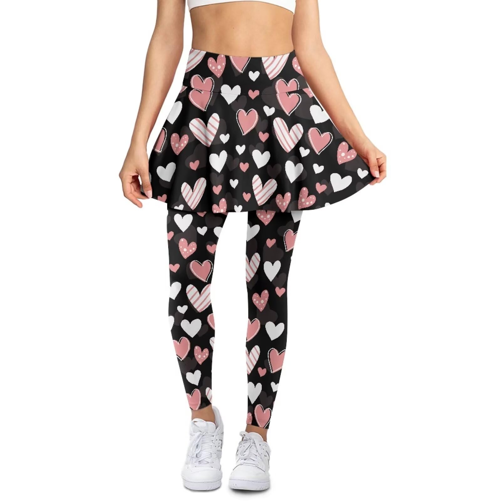 WHUVUMFY Women's Tennis Leggings with Skirts and Pockets - Soft, Comfortable Athletic Skirt with Leggings