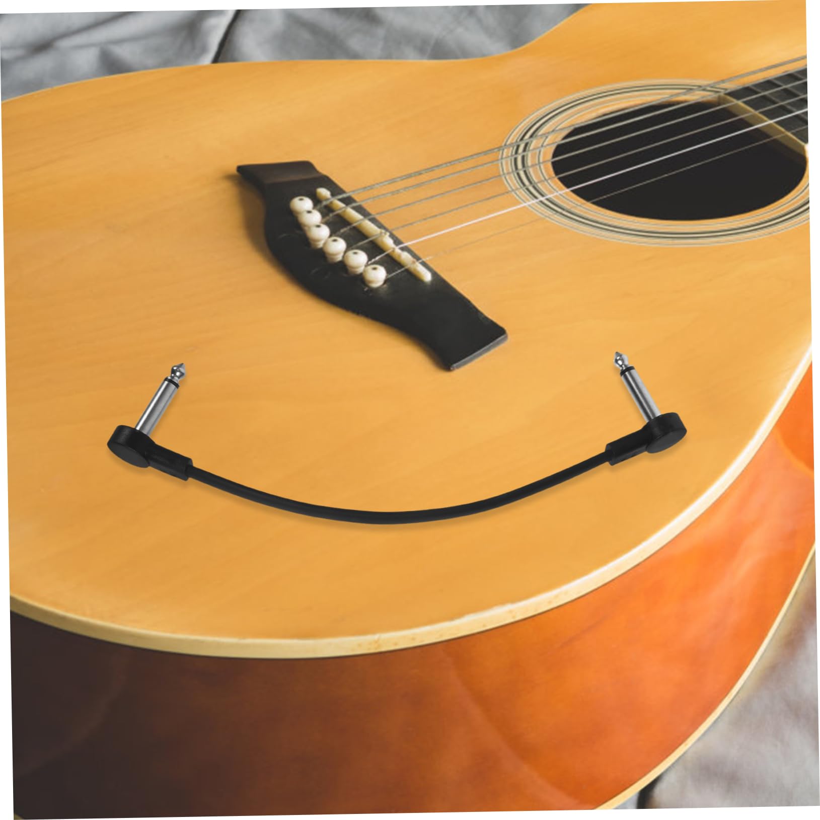 YARNOW 3 Series Alambre De Guitarra Guitars Con Aislado Enroscado Cables Dirigir Cable De Instrumento De Guitarra Cable De Guitarra Electrica Cobre De Negro 6 Piezas*3
