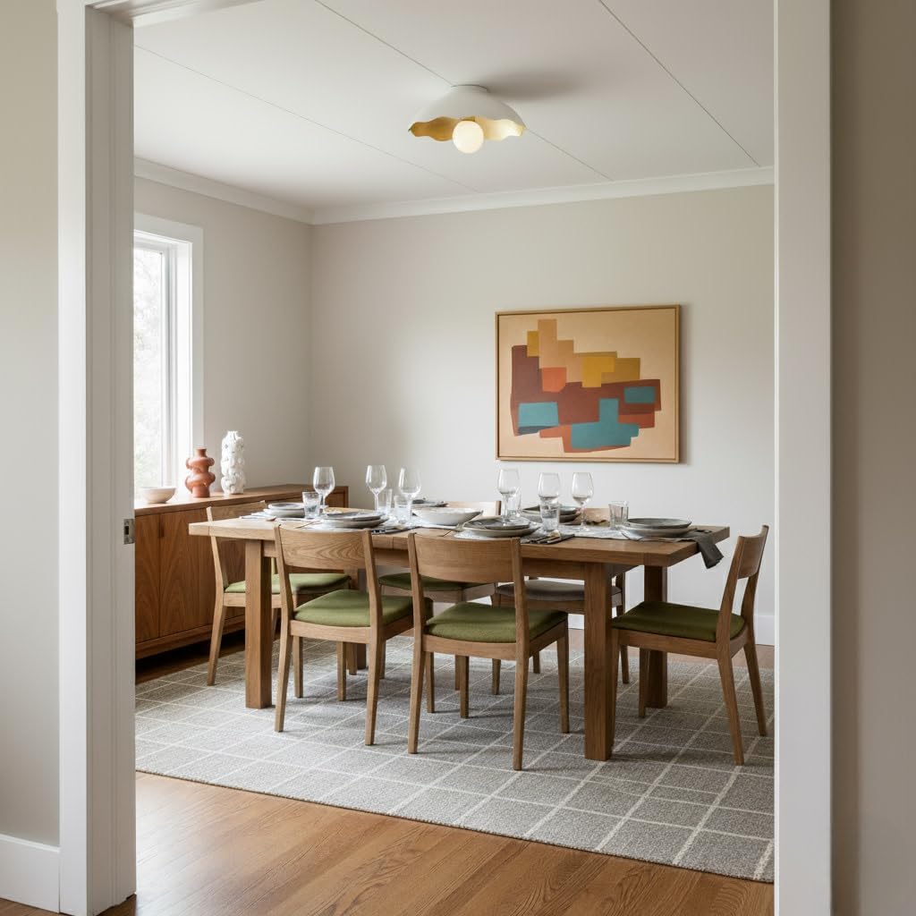 Lark Darla Medium Flush Mount, Textured Plaster