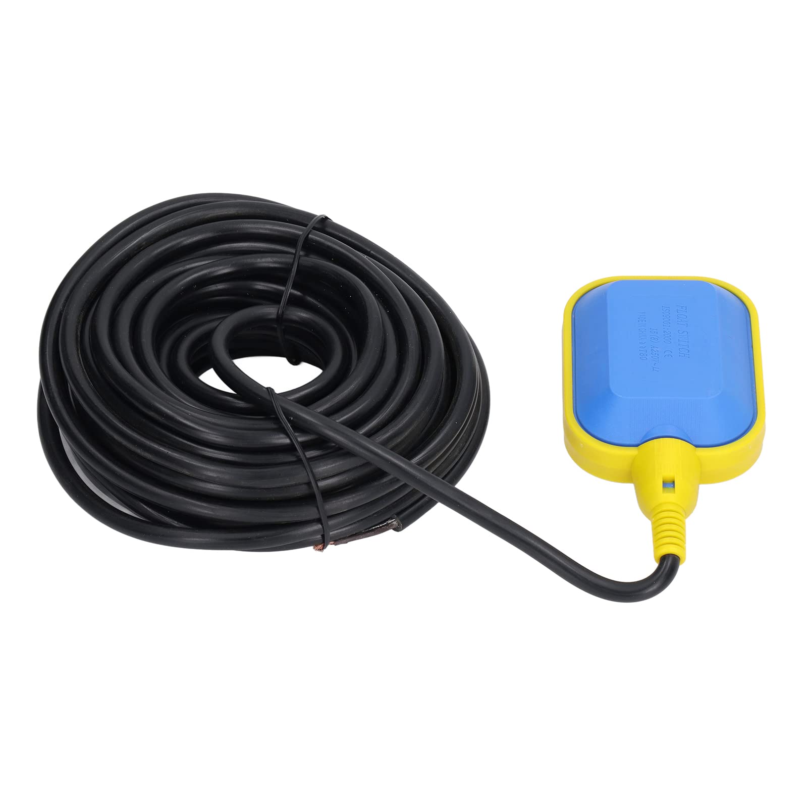 Schwimmerschalter, 15 M Kabel ABS und Rotes Kupfermaterial mit IP68-Wasserdichtigkeit, für Pool-Ölsumpf-Schwachsäure- und Schwachbasis-Wasserstandskontrolle