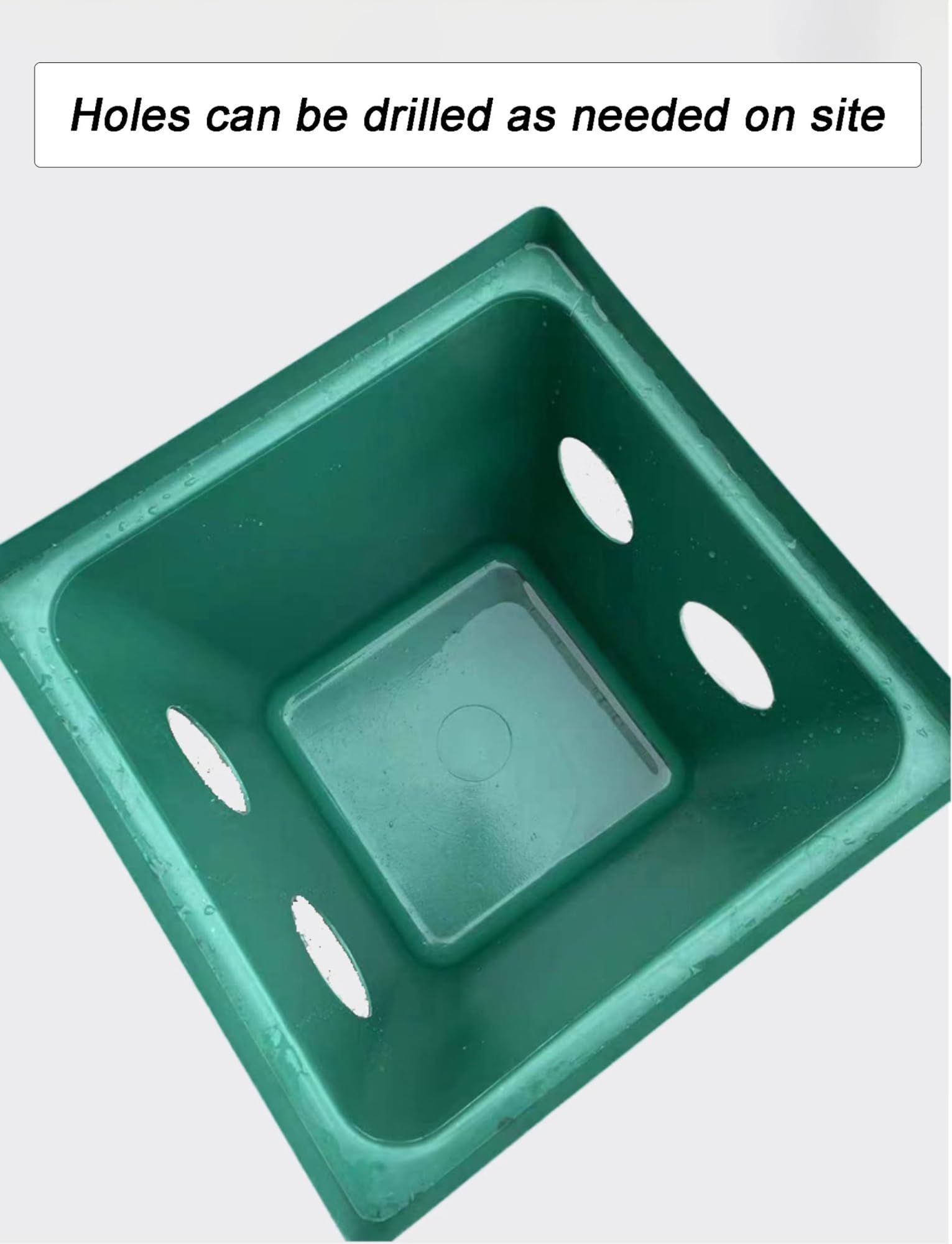 Caja de conexiones eléctricas subterráneas de 16 x 16 x 16 pulgadas, caja de empalme subterránea, empalme abierto for empalmes de cableado eléctrico exterior, verde(600x600x500mm)