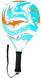 menolana Raquete de Padel para Área Externa, Raquete de Tênis de Padel Leve, Superfície de Fibra de Carbono com Núcleo de Espuma EVA para Adultos, Homens e