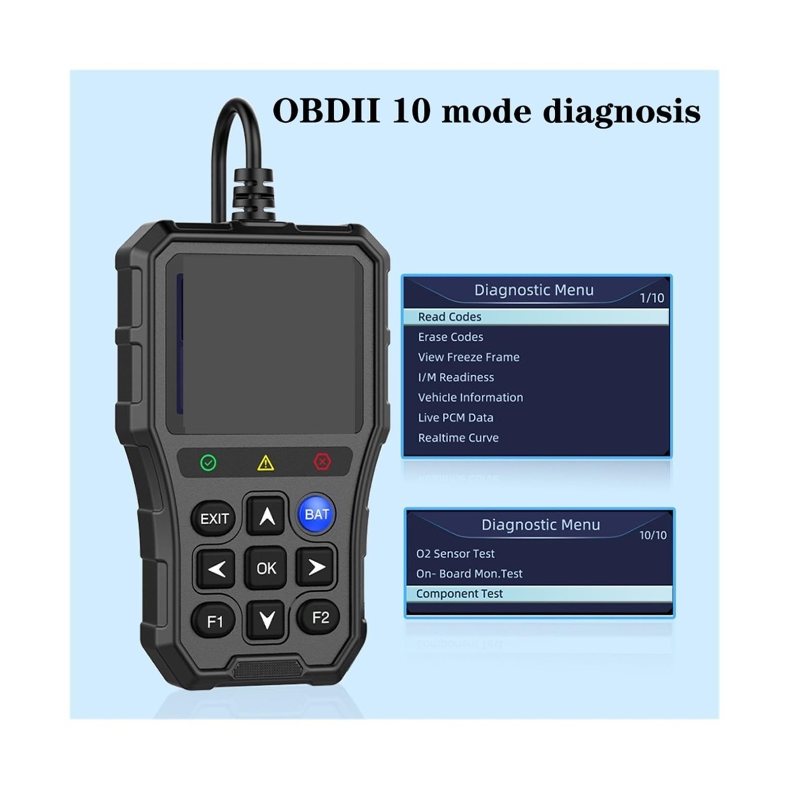 Czytnik kodów OBD2 Czytnik kodów Skaner kodów błędów Narzędzie diagnostyczne samochodu Wielojęzyczny system Check Engine Tester akumulatora YM519