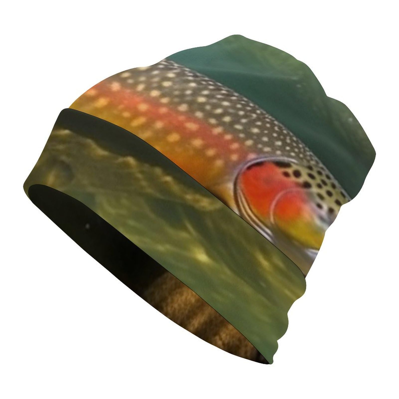 Brook Trout Fly Fishing Pullover Cap Winter Beanie Hats for Men Women Warm Knit Hat Casual Skull Cap Soft Chemo Cap