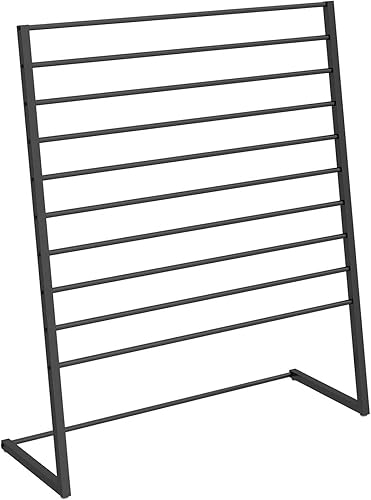 Estante organizador de papel de regalo resistente, soporte de exhibición de tela de bufanda de metal independiente10 niveles para pantalones de 10