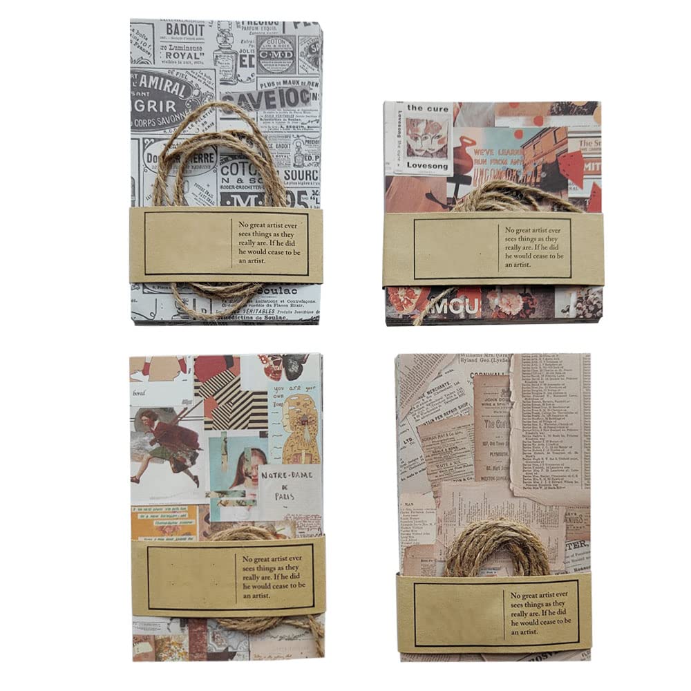 60 pièces de papier vintage pour scrapbooking, journal DIY, matériel d'artisanat, papier pour écrire, dessiner, papier décoratif rétro pour scrapbooking