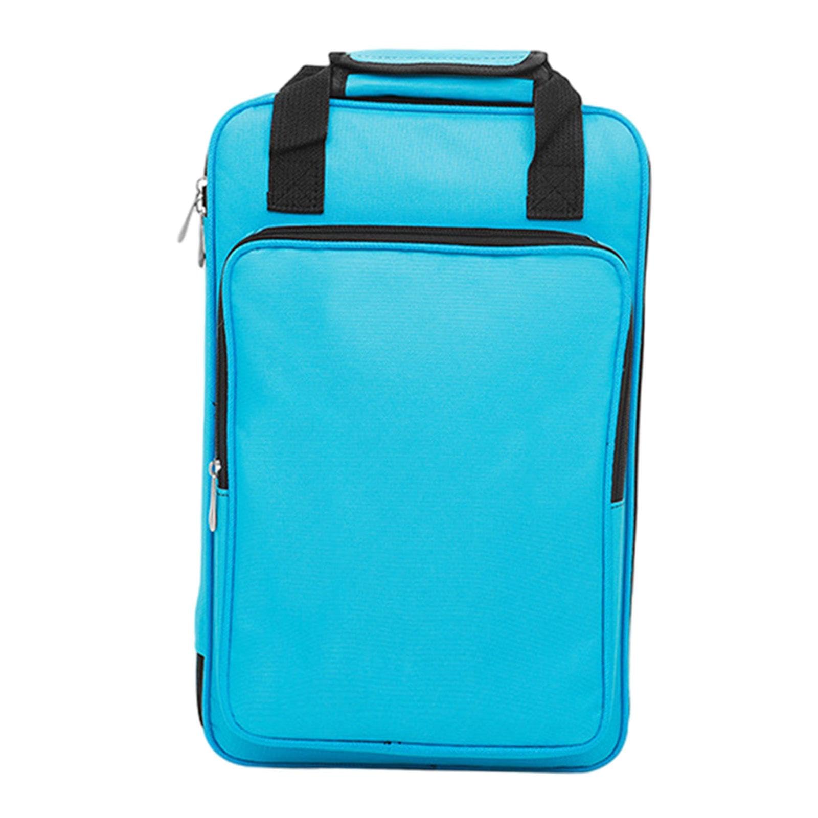 APLVFFZH Drumstick Tasche Tragbar Rucksack Mallet Aufbewahrung Schlagzeugstock Fach Gepolstert Wasserdicht Oxford für Musikschüler Bühnenperformance Proberaum, Blau