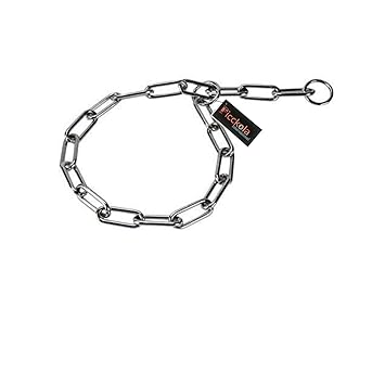 Picckola International Dog Herm Sprenger Chrome Plated Fur Saver Dog 24 Inch Choke Chain Dog Collar (Size 24 Inch, Thick 4.5mm)