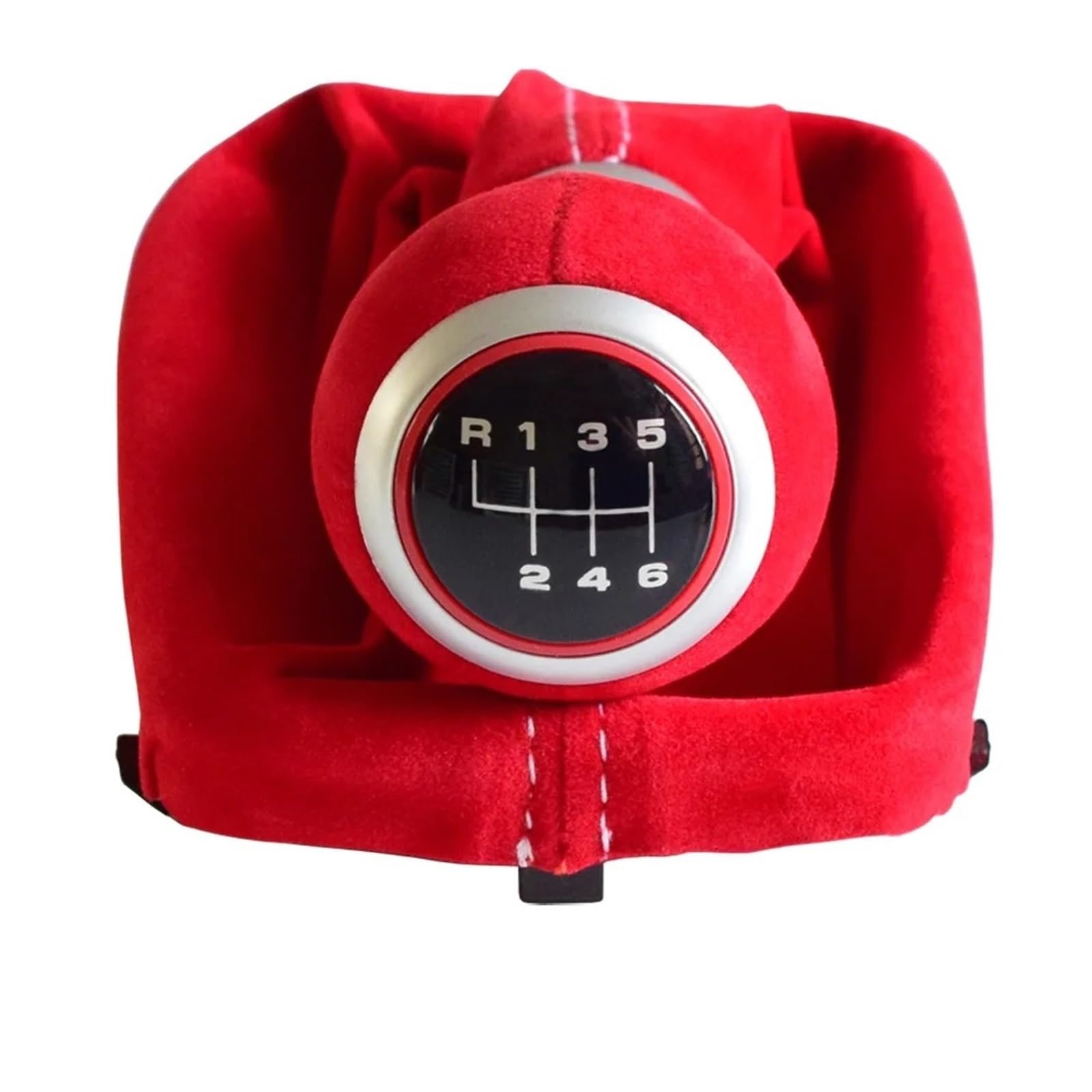 Jxewmtmc 6 Speed-Red For A3 S3 2001 2002 2003 Manual 5 6 Speed Gear Shift Knob Shifter Lever Gaiter Boot Cover Case Collar Gear Stick Shift Cover(6 Speed-Red)